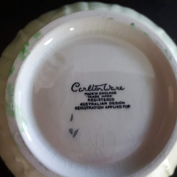 Carlton Ware collectibles Green with Apple Blossom Jam pot Australian design - Picture 7 of 9